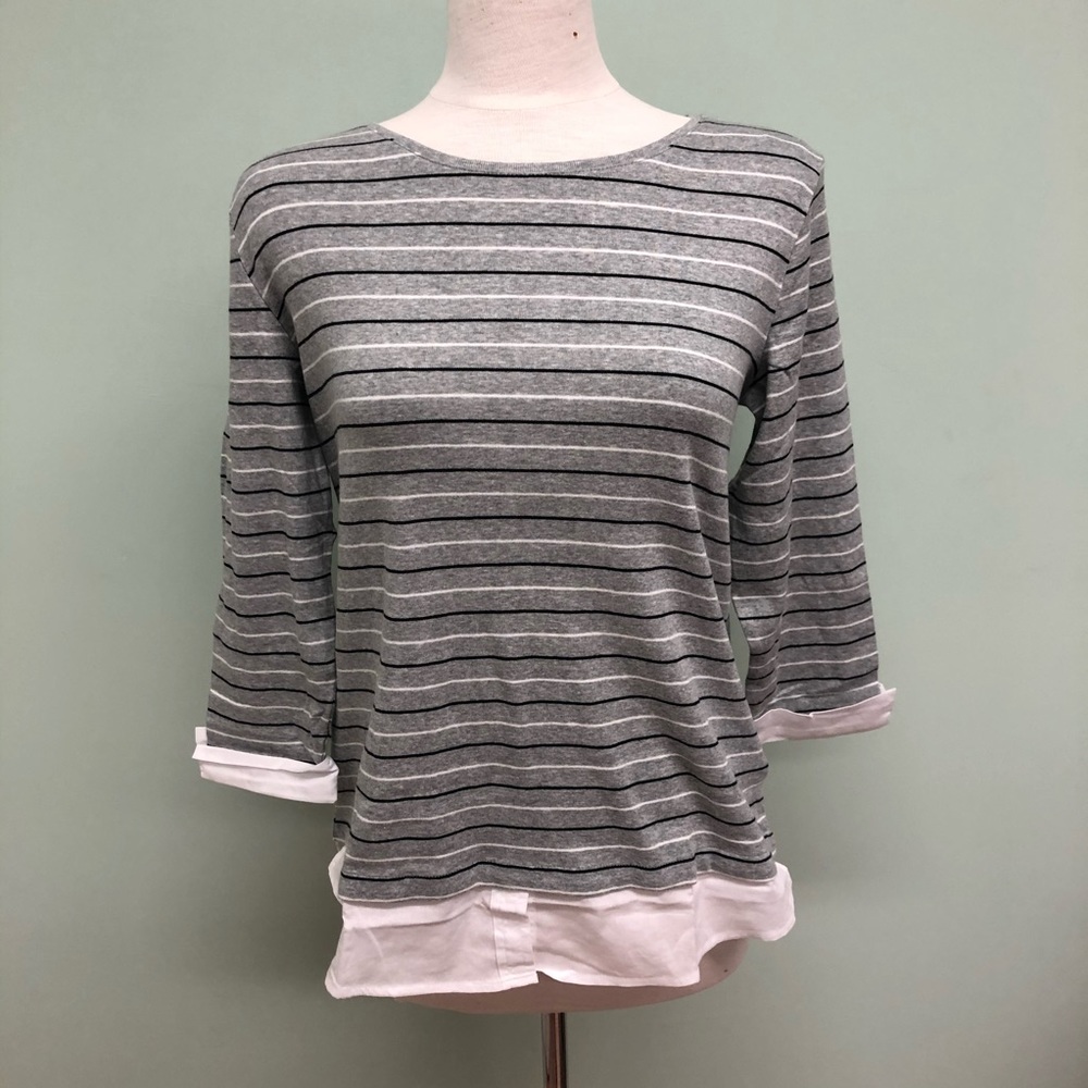 Buffalo David Bitton | Women’s Long Sleeved Shirt | Grey & White | Various Sizes